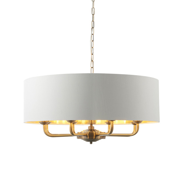 Lampa wisząca HIGHCLERE antyczna mosiężna 8xE14x15W IP20 Endon 1025553