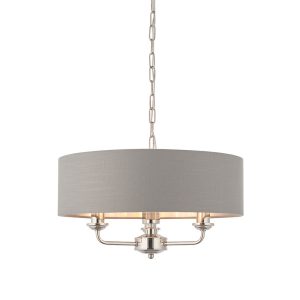 Lampa wisząca HIGHCLERE niklowa 3xE14x15W wym:142x45x45cm IP20 Endon 1025598 Lampa wisząca HIGHCLERE niklowa 3xE14x15W wym:142x45x45cm IP20 Endon 1025598