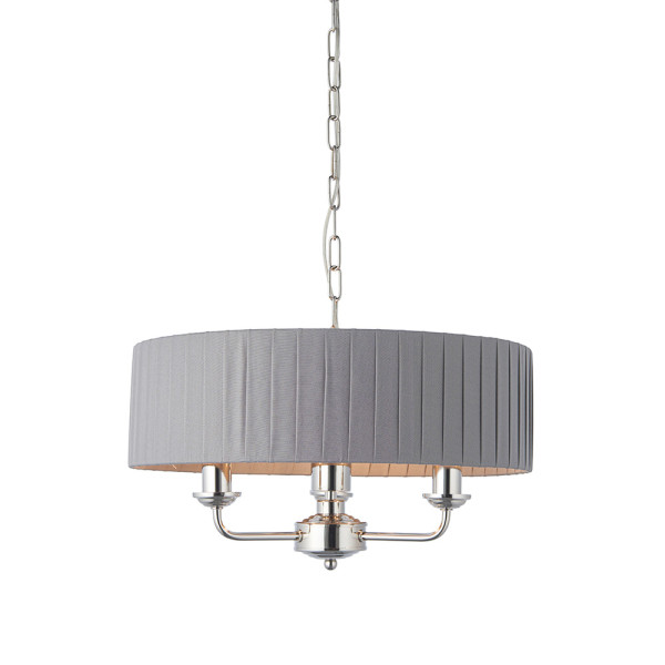 Lampa wisząca HIGHCLERE niklowa 3xE14x15W wym:142x45x45cm IP20 Endon 1025503