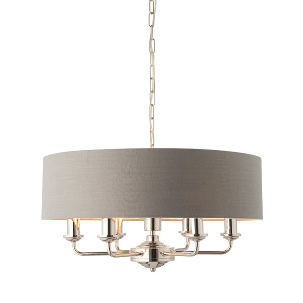 Lampa wisząca HIGHCLERE niklowa 6xE14x15W wym:174x55x55cm IP20 Endon 1025561