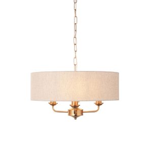 Lampa wisząca HIGHCLERE vintage mosiężna 3xE14x15W IP20 Endon 1025548