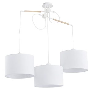 Lampa wisząca HILA abażury biała 3xE27x15W wym:65x70x13cm IP20 Alfa 1025284