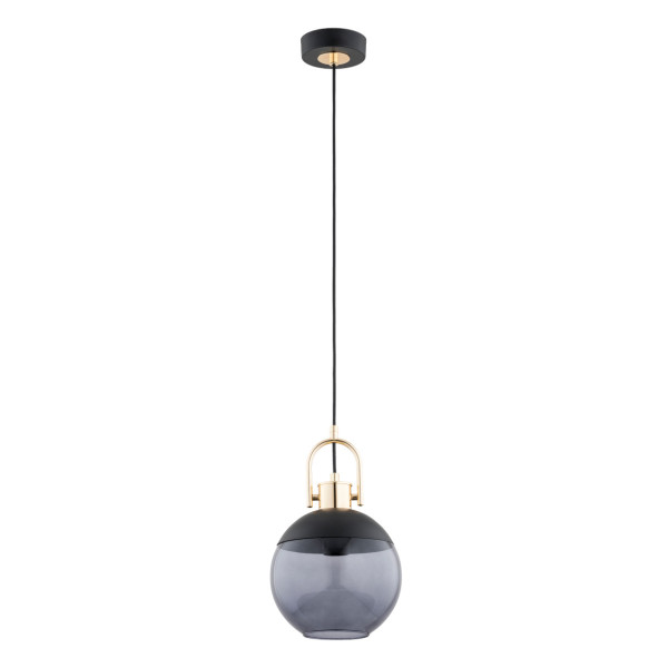 Lampa wisząca HILTO czarno-złota-dymiona 1xE27x15W IP20 Alfa 991304