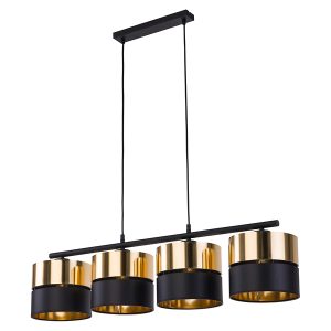 Lampa wisząca Hilton 4-punktowa metalowa czarno-złota 44893 Lampa wisząca Hilton 4-punktowa metalowa czarno-złota 44893