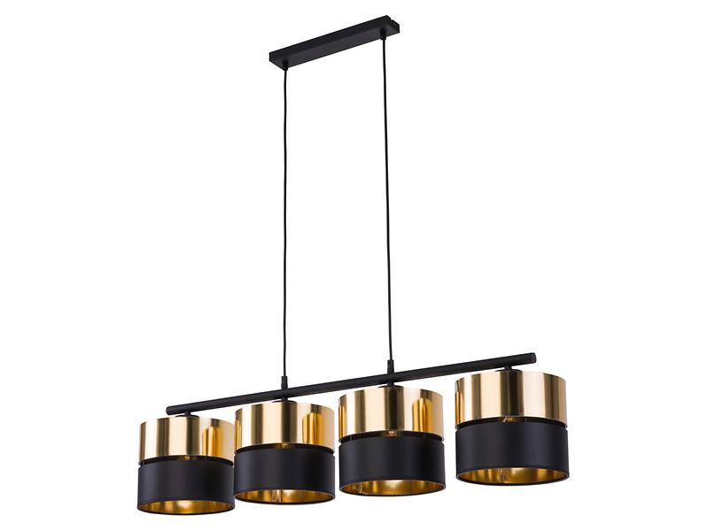 Lampa wisząca Hilton 4-punktowa metalowa czarno-złota 44893