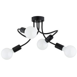 Lampa wisząca HITO splątane ramiona czarna 4xE27x15W IP20 Alfa 1030054 Lampa wisząca HITO splątane ramiona czarna 4xE27x15W IP20 Alfa 1030054