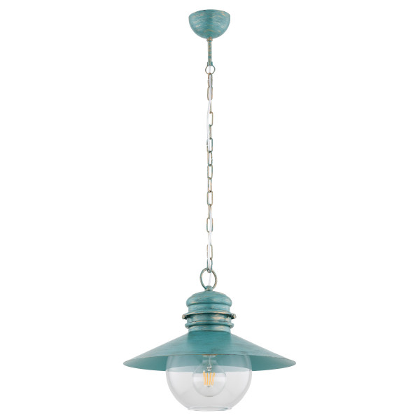 Lampa wisząca HOLLY miętowo-przezroczysty 1xE27x15W IP20 Alfa 991258
