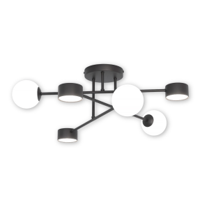 Lampa wisząca HOLON czarno-biała 6xG9x10W wym:23x62x60cm IP20 Emibig 1019627 Lampa wisząca HOLON czarno-biała 6xG9x10W wym:23x62x60cm IP20 Emibig 1019627