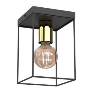 Lampa wisząca Homen czarny mat-złoty połysk 1xE27x15W IP20 Luminex 1027358 Lampa wisząca Homen czarny mat-złoty połysk 1xE27x15W IP20 Luminex 1027358