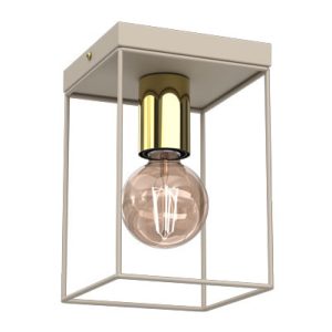 Lampa wisząca Homen kremowo-złoty połysk 1xE27x15W IP20 Luminex 1027369 Lampa wisząca Homen kremowo-złoty połysk 1xE27x15W IP20 Luminex 1027369