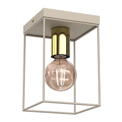 Lampa wisząca Homen kremowo-złoty połysk 1xE27x15W IP20 Luminex 1027369