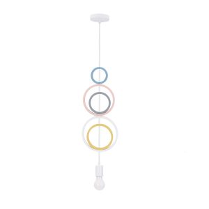 Lampa wisząca Hoops 5 ruchomych obręczy multikolor 1xE27x20W IP20 Candellux 989730