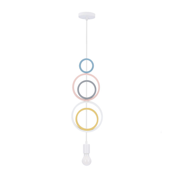 Lampa wisząca Hoops 5 ruchomych obręczy multikolor 1xE27x20W IP20 Candellux 989730