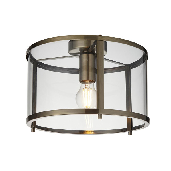 Lampa wisząca HOPTON antyczna mosiężna 1xE27x20W IP20 Endon 1030345