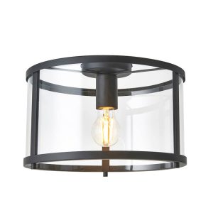 Lampa wisząca HOPTON czarno-przezroczysta 1xE27x20W IP20 Endon 1030401 Lampa wisząca HOPTON czarno-przezroczysta 1xE27x20W IP20 Endon 1030401