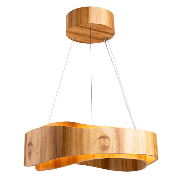 Lampa wisząca HORIZON fornir tekowy LED 1x43W Ciepła biel 1545lm Quintiesse 837399