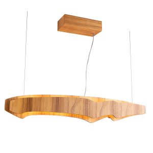 Lampa wisząca HORIZON fornir tekowy LED 1x46W Ciepła biel 2696lm Quintiesse 836216