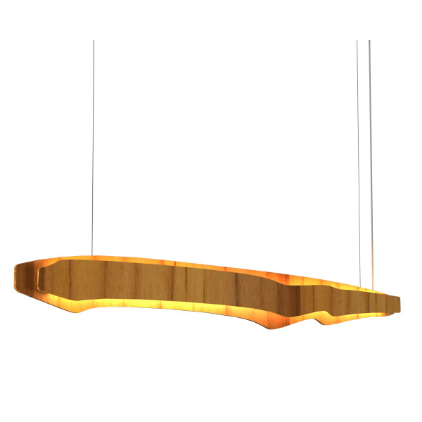 Lampa wisząca HORIZON fornir tekowy LED 1x65W Ciepła biel 3774lm Quintiesse 836245