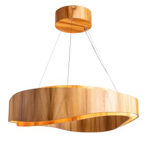Lampa wisząca HORIZON fornir tekowy LED 58W 3000K 2058lm IP20 Quintiesse 1019251