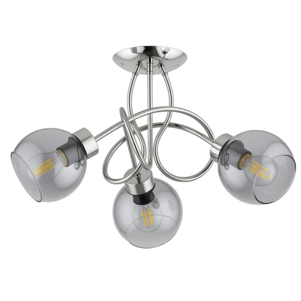 Lampa wisząca HOSSA splątane ramiona chromowana-srebrna 3xE27x15W IP20 Alfa 1029975