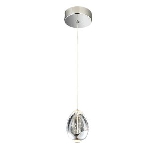 Lampa wisząca Huelto chromowana LED 1×4.8W Ciepła biel 290lm Italux 859941 Lampa wisząca Huelto chromowana LED 1×4.8W Ciepła biel 290lm Italux 859941