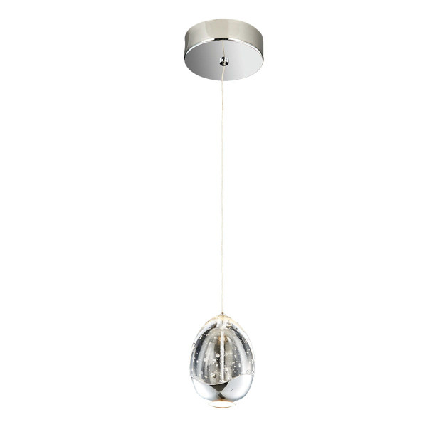 Lampa wisząca Huelto chromowana LED 1x4.8W Ciepła biel 290lm Italux 859941