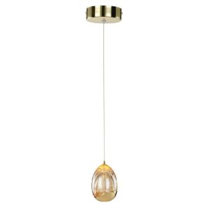 Lampa wisząca Huelto złoty szampański LED 1×4.8W Ciepła biel 290lm Italux 861071 Lampa wisząca Huelto złoty szampański LED 1×4.8W Ciepła biel 290lm Italux 861071