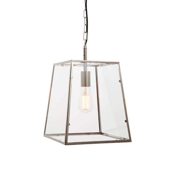 Lampa wisząca HURST latarenka niklowana 1xE27x40W IP20 Endon 1019278