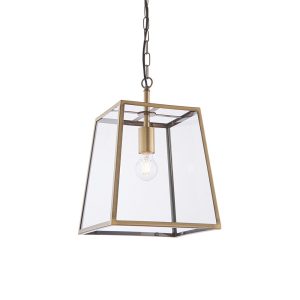 Lampa wisząca HURST matowa antyczna mosiężna 1xE27x20W IP20 Endon 1019277 Lampa wisząca HURST matowa antyczna mosiężna 1xE27x20W IP20 Endon 1019277
