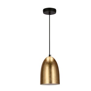 Lampa wisząca Icaro długi złoty klosz czarno-złota 1xE27x40W IP20 Candellux 988590