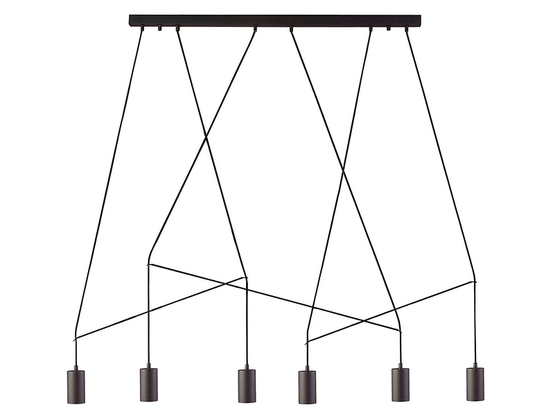 Lampa wisząca Imbria 6-punktowa stalowa czarna 21724