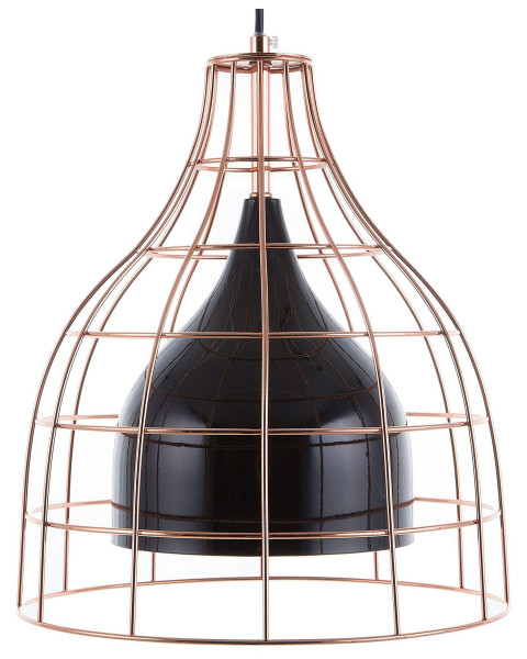 Lampa wisząca industrialna metal czarna 60787