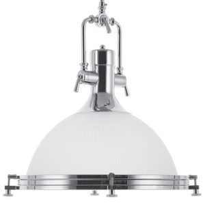 Lampa wisząca industrialna mleczna 60718