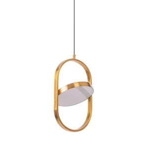 Lampa wisząca INGRAM Owal Pionowa Nowoczesna Złota 817667 Lampa wisząca INGRAM Owal Pionowa Nowoczesna Złota 817667