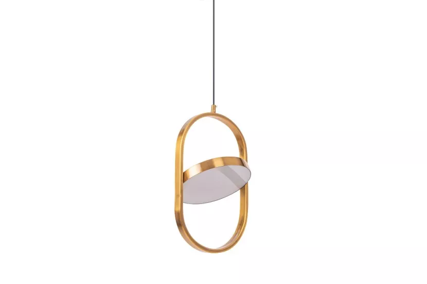 Lampa wisząca INGRAM Owal Pionowa Nowoczesna Złota 817667