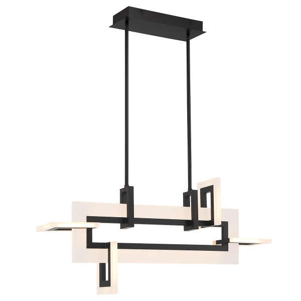 Lampa wisząca INIZIO matowy czarno-matowy biały LED 1x46W 2086lm Quintiesse 836407