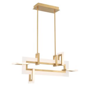 Lampa wisząca INIZIO szczotkowane złoto LED 1x46W 2086lm Quintiesse 836443 Lampa wisząca INIZIO szczotkowane złoto LED 1x46W 2086lm Quintiesse 836443