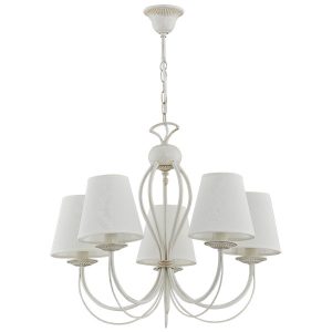 Lampa wisząca IRMA biały antyczny-ecru 5xE14x10W wym:52x50x50cm IP20 Alfa 988598 Lampa wisząca IRMA biały antyczny-ecru 5xE14x10W wym:52x50x50cm IP20 Alfa 988598