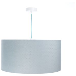 Lampa wisząca Jasmine bebe tkaninowa 40 cm niebieska 55875