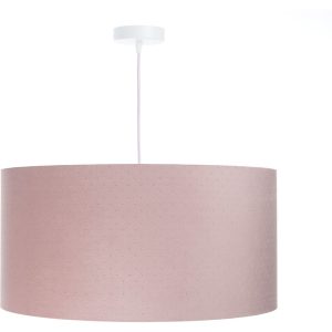 Lampa wisząca Jasmine bebe tkaninowa 40 cm różowa 55879