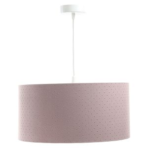 Lampa wisząca Jasmine bebe tkaninowa 40 cm różowa 55856