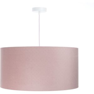 Lampa wisząca Jasmine bebe tkaninowa 60 cm różowa 55881