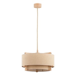 Lampa wisząca jasne drewno-beżowa LOLA 1xE27x15W wym: 95x49x49 cm Alfa 841593 Lampa wisząca jasne drewno-beżowa LOLA 1xE27x15W wym: 95x49x49 cm Alfa 841593