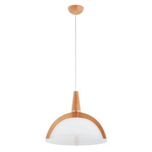 Lampa wisząca jasne drewno-biała KLAN 1xE27x15W wym: 85x44x44 cm Alfa 838067 Lampa wisząca jasne drewno-biała KLAN 1xE27x15W wym: 85x44x44 cm Alfa 838067