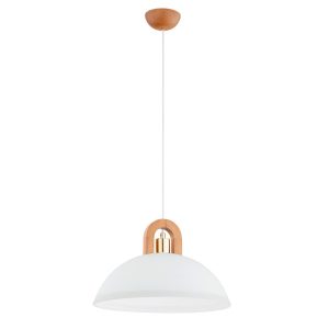 Lampa wisząca jasne drewno-biała-złota MIGOT 1xE27x15W Alfa 841637 Lampa wisząca jasne drewno-biała-złota MIGOT 1xE27x15W Alfa 841637
