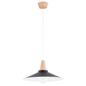 Lampa wisząca jasne drewno-czarna-biała NILAN 1xE27x15W Alfa 841552 Lampa wisząca jasne drewno-czarna-biała NILAN 1xE27x15W Alfa 841552