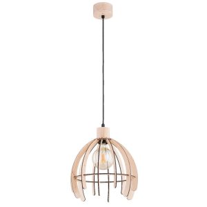 Lampa wisząca jasne drewno-czarna ISTER 1xE27x15W wym: 90x29x29 cm Alfa 841806 Lampa wisząca jasne drewno-czarna ISTER 1xE27x15W wym: 90x29x29 cm Alfa 841806