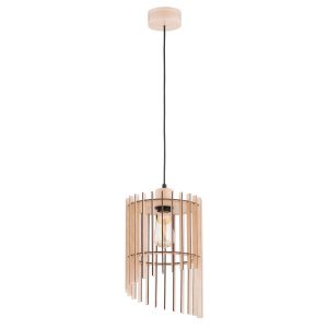 Lampa wisząca jasne drewno-czarna SOLANA 1xE27x15W Alfa 836232 Lampa wisząca jasne drewno-czarna SOLANA 1xE27x15W Alfa 836232