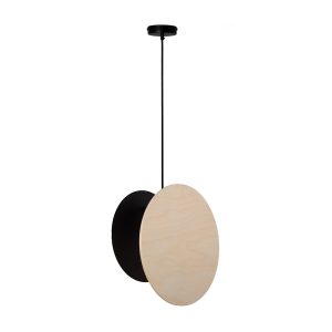 Lampa wisząca jasne drewno-czarna TOLA 1xE27x15W Sigma Lighting 837424 Lampa wisząca jasne drewno-czarna TOLA 1xE27x15W Sigma Lighting 837424