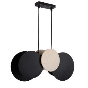 Lampa wisząca jasne drewno-czarna TOLA 2xE27x15W Sigma Lighting 836272 Lampa wisząca jasne drewno-czarna TOLA 2xE27x15W Sigma Lighting 836272